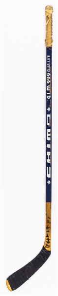 Guy Lafleurs Late-1980s New York Rangers/Quebec Nordiques Signed Chimo GLM 999 Game-Used Stick