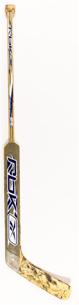 Roberto Luongo’s Mid-to-Late-2000s Vancouver Canucks Signed Reebok Premier Series II Game-Used Stick 