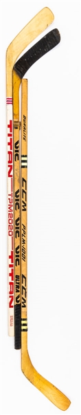 Steve Yzerman’s Late-1980s Detroit Red Wings and Bobby Smith’s Early-1980s Minnesota North Stars Game-Issued Sticks Plus Mario Tremblay’s Circa-1980 Montreal Canadiens Game-Used Stick 