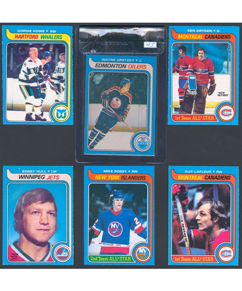 1979-80 O-Pee-Chee Hockey Card Near Complete Set (395/396) Including Wayne Gretzky Rookie Card - Beckett Raw Card Review 4.5