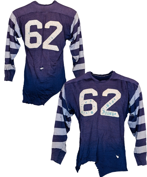 Don Durnos Circa Late-1940s Toronto Argonauts Game-Worn Jersey Obtained from Family