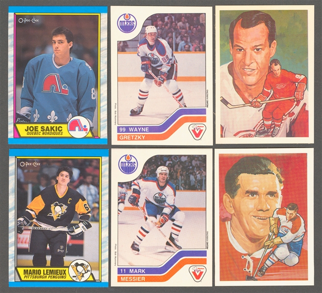 1989-90 O-Pee-Chee Hockey Tembec Test Complete 132-Card Set, 1983-84 Vachon Complete 140-Card Set and 1987 Hockey Hall of Fame Complete 261-Card Set