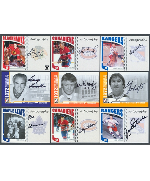 2003-04 ITG Franchises (153) and 2009-10 ITG The 1972 Year in Hockey (58) Certified Signed Hockey Cards