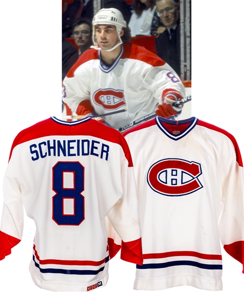 Mathieu Schneiders 1989-90 Montreal Canadiens Game-Worn Rookie Season Jersey