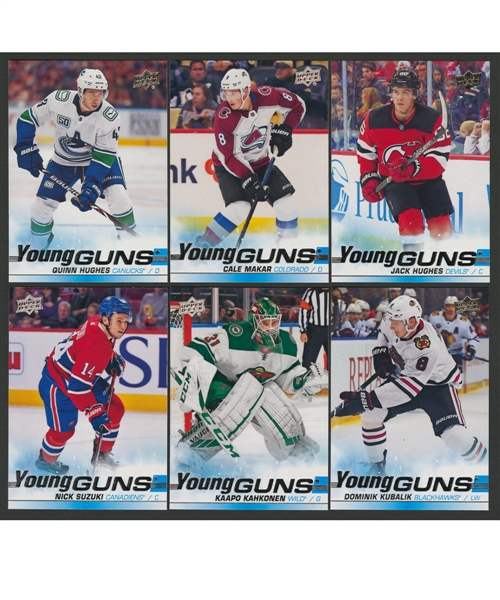 2019-20 Upper Deck Hockey Series 1 & 2 Complete 500-Card Set with All Young Guns Including Makar, Hughes (2) and Suzuki RCs