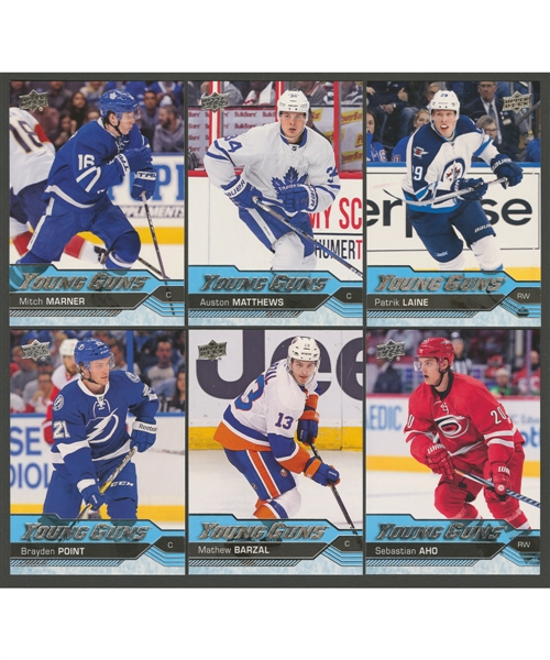 2016-17 Upper Deck Hockey Series 1 & 2 Complete 500-Card Set with All Young Guns Including Matthews, Marner and Laine RCs