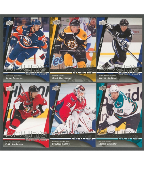 2009-10 Upper Deck Hockey Complete 500-Card Set with All Young Guns Including Marchand, Tavares and Hedman RCs 