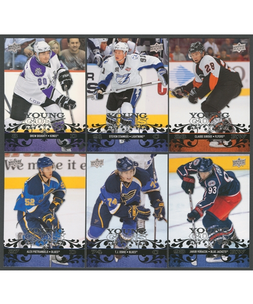 2008-09 Upper Deck Hockey Complete 500-Card Set with All Young Guns Including Stamkos, Doughty and Giroux RCs