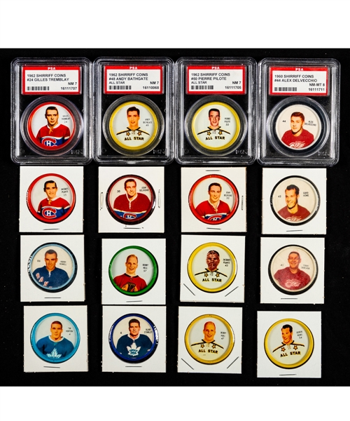 1960-61 and 1962-63 Shirriff Hockey Coins Complete Sets Plus Extras