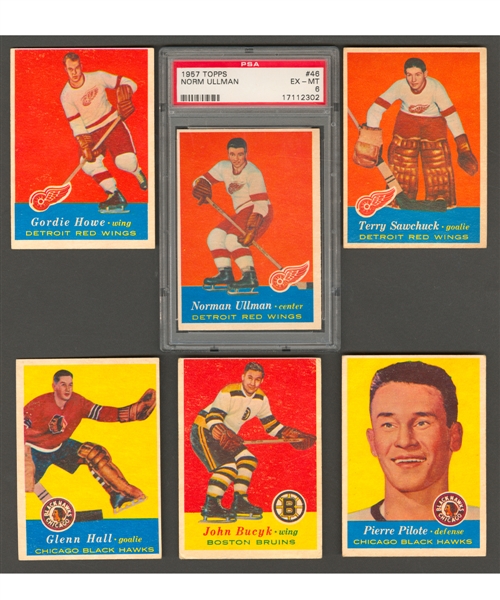 1957-58 Topps Hockey Complete 66-Card Set Including Graded Cards