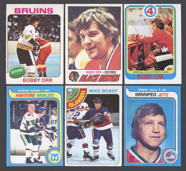 1975-76, 1977-78, 1978-79 and 1979-80 O-Pee-Chee Hockey Sets and Near Complete Sets (4) with Wrappers