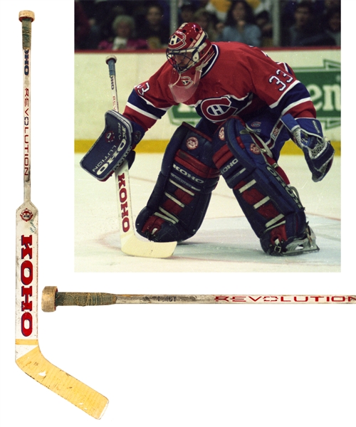 Patrick Roys 1993-94 Montreal Canadiens Koho Revolution Game-Used Playoffs Stick - Photo-Matched!