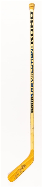 Jari Kurris 1996-97 Anaheim Mighty Ducks Signed Koho Revolution Game-Used Stick