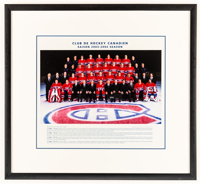 Montreal Canadiens 2003-04 Framed Team Photo from the Montreal Canadiens Archives (21 ½” x 23 ½”) 