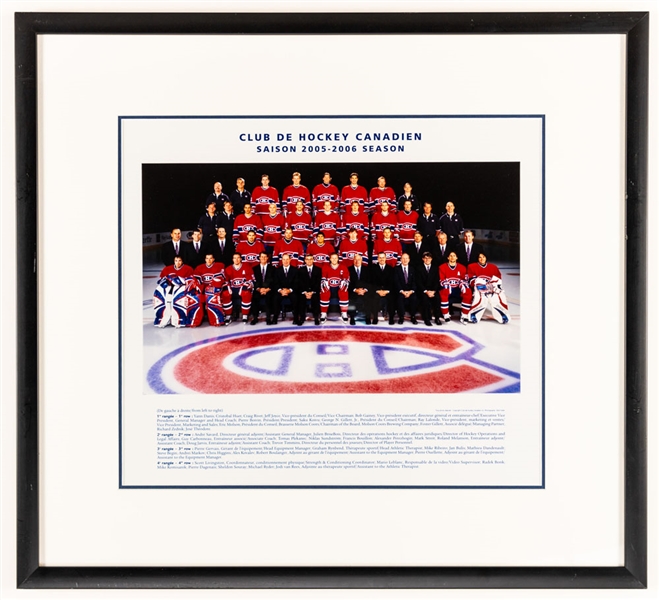 Montreal Canadiens 2005-06 Framed Team Photo from the Montreal Canadiens Archives (21 ½” x 23 ½”) 