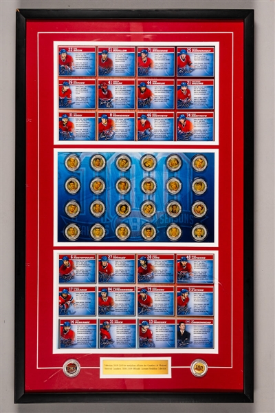 Montreal Canadiens 2008-09 Centennial Medallion Framed Display from the Montreal Canadiens Archives (18 ½” x 30 ½”) 
