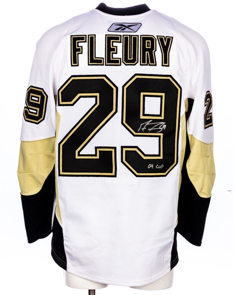 Marc-Andre Fleury Autograph, Hockey Cards and Memorabilia Collection Including Signed Pittsburgh Penguins 2009 Stanley Cup Finals Jersey and Signed Pittsburgh Penguins Framed Photo