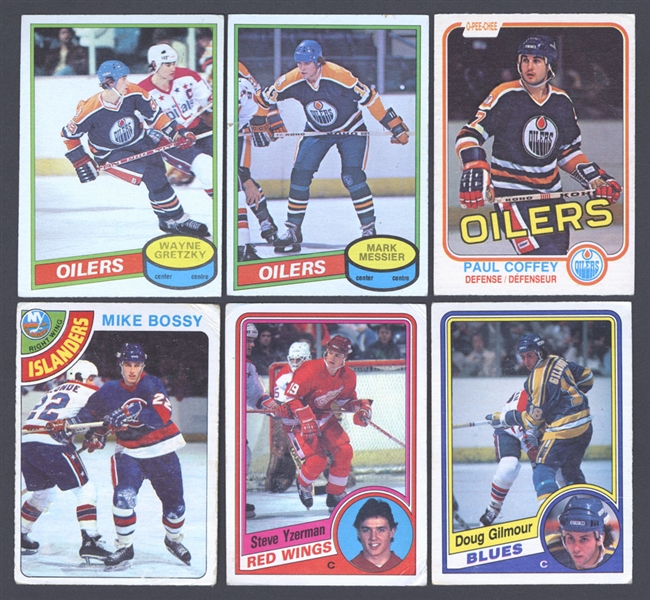 1970s and 1980s O-Pee-Chee Hockey Card Collection (2000+) Including Rookie Cards of Bossy (7), Messier, Coffey (7), Yzerman (3), Gilmour (5) and More, Plus Gretzky Cards (30) 
