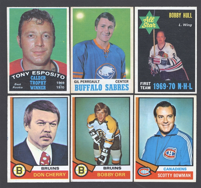 1970s and 1980s O-Pee-Chee Hockey Card Collection (700+) Plus 1988-89 O-Pee-Chee Sticker Boxes (2) and 1989-90 O-Pee-Chee Mini Star Card Boxes (2)