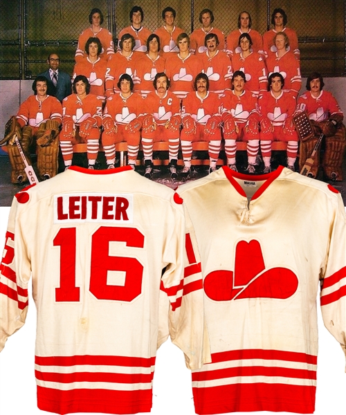 Bob Leiters 1975-76 WHA Calgary Cowboys Inaugural Season Game-Worn Jersey