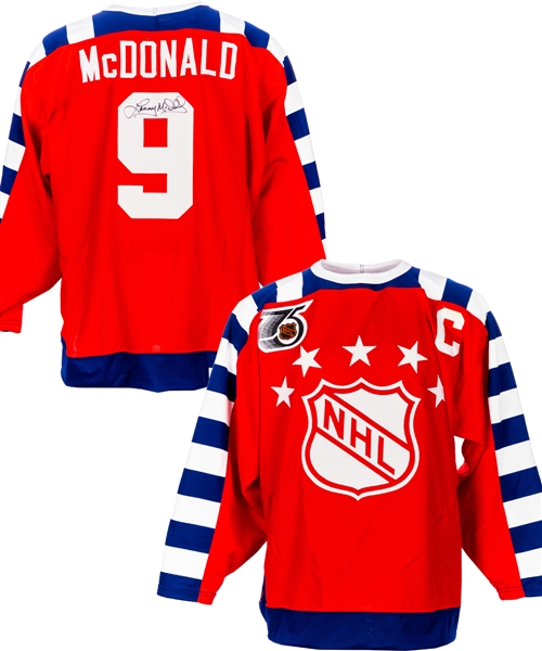 Lanny McDonalds 1992 NHL All-Star Game Campbell Conference Signed Event-Worn Jersey from His Personal Collection with His Signed LOA