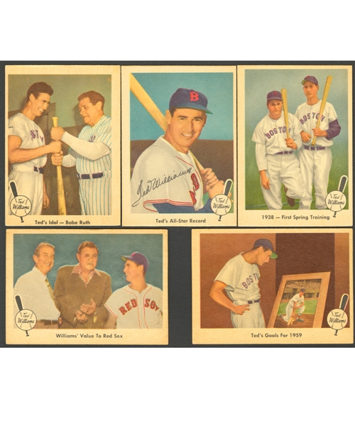 1959 Fleer Baseball Ted Williams Near Complete Card Set (79/80)