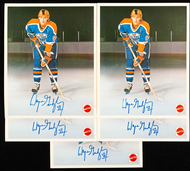 Hockey Signed Photo Collection Featuring Signed Wayne Gretzky Mattel Promo Photos (5) and Additional Signed Photos (11) of HOFers/Stars