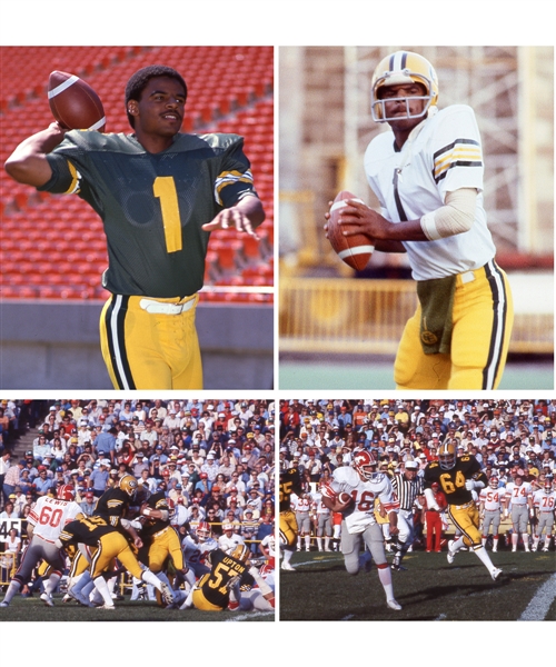 Large CFL Edmonton Eskimos Late-1970s Colour/B&W 35mm and 2 1/4" Negative Collection of 950+