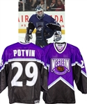 Felix Potvins 1996 NHL All-Star Game Western Conference Game-Worn Jersey from His Personal Collection with His Signed LOA