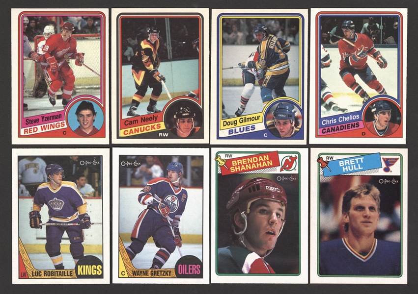 1984-85, 1987-88 and 1988-89 O-Pee-Chee Hockey Complete and Near Sets (3)