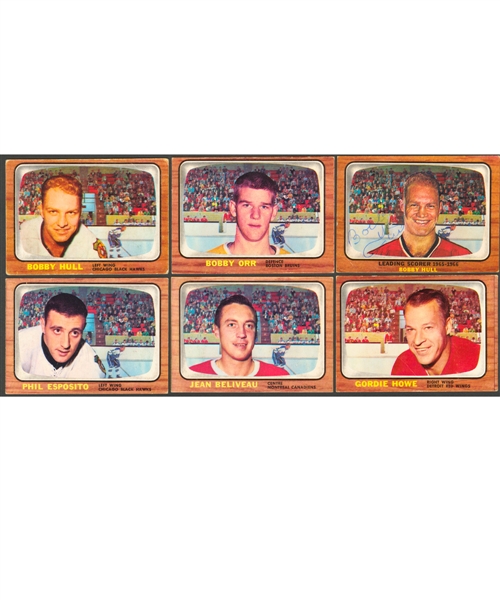1966-67 Topps Hockey Near Complete Card Set (131/132) Including Bobby Orr Rookie