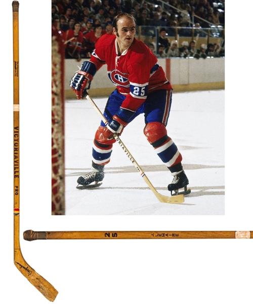 Jacques Lemaires Early-1970s Montreal Canadiens Signed Victoriaville Pro Game-Used Stick