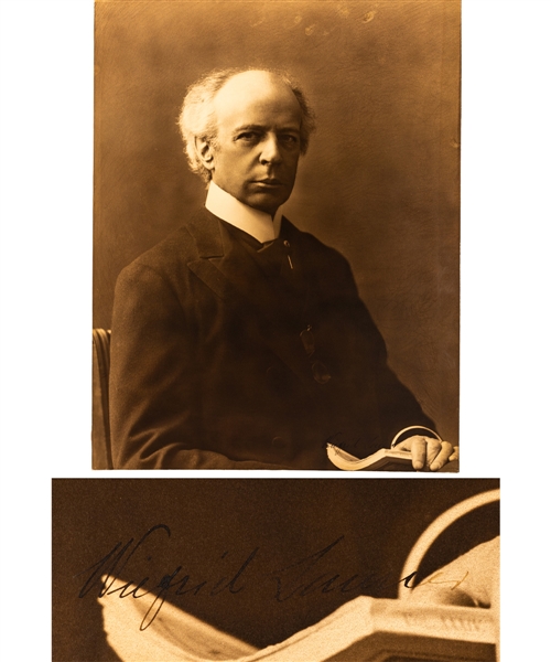 Canadian Prime Minister Wilfrid Laurier Signed Portait Photo with Great Provenance (21” x 27”) - 7th Prime Minister of Canada / Deceased 1919 
