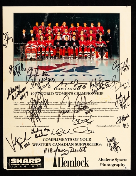 Team Canada 1997 Womens World Championships Team-Signed Poster (12" x 15")
