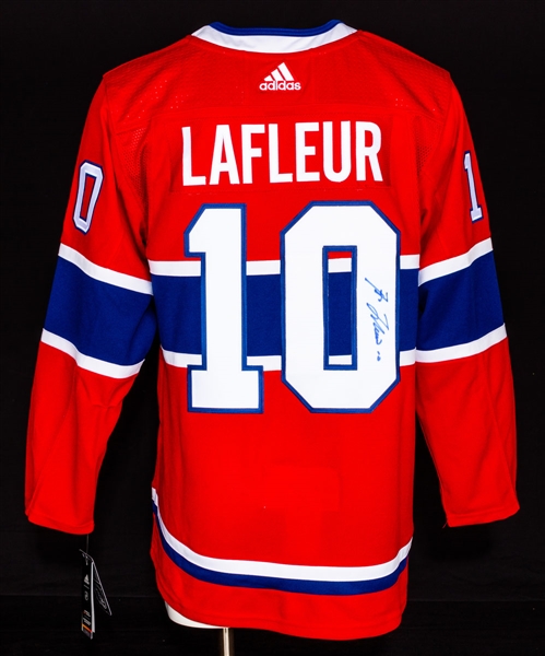 Guy Lafleur Signed Red Montreal Canadiens Adidas Jersey with LOA