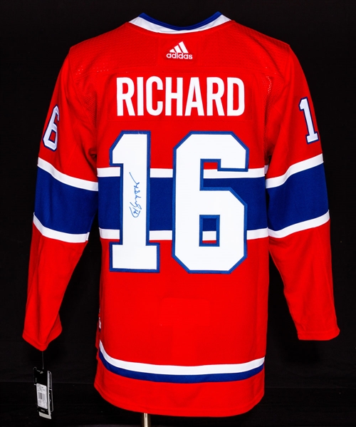 Henri "Pocket Rocket" Richard Signed Red Montreal Captains Jersey with LOA
