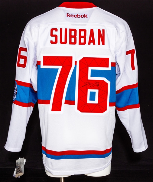 PK Subban Signed 2016 Winter Classic Montreal Canadiens Jersey with LOA from the Montreal Childrens Foundation 