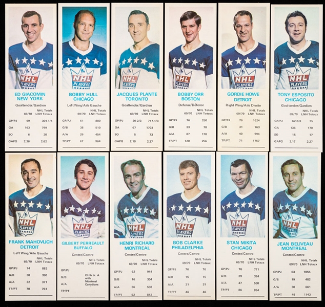 1970-71 Dads Cookies Hockey Complete 144-Card Set