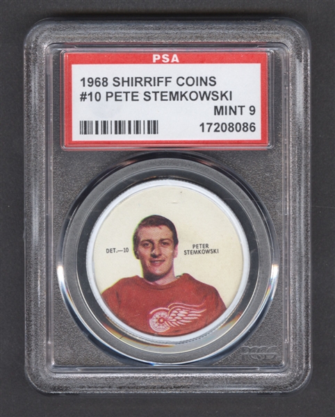1968-69 Shirriff Hockey Coin #10 Pete Stemkowski - Graded PSA 9 - Pop-4 Highest Graded!