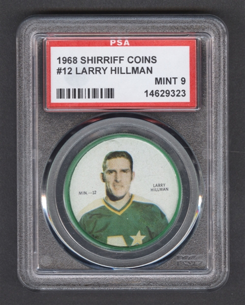 1968-69 Shirriff Hockey Coin #12 Larry Hillman SP - Graded PSA 9 - Pop-7 Highest Graded!