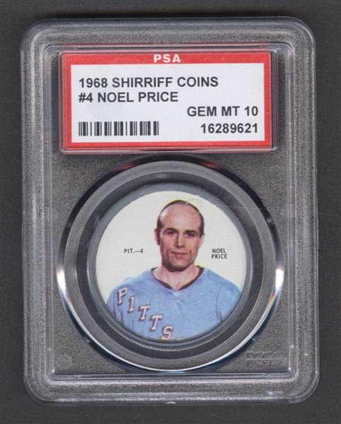 1968-69 Shirriff Hockey Coin #4 Noel Price - Graded PSA 10 - Pop-3 Highest Graded!
