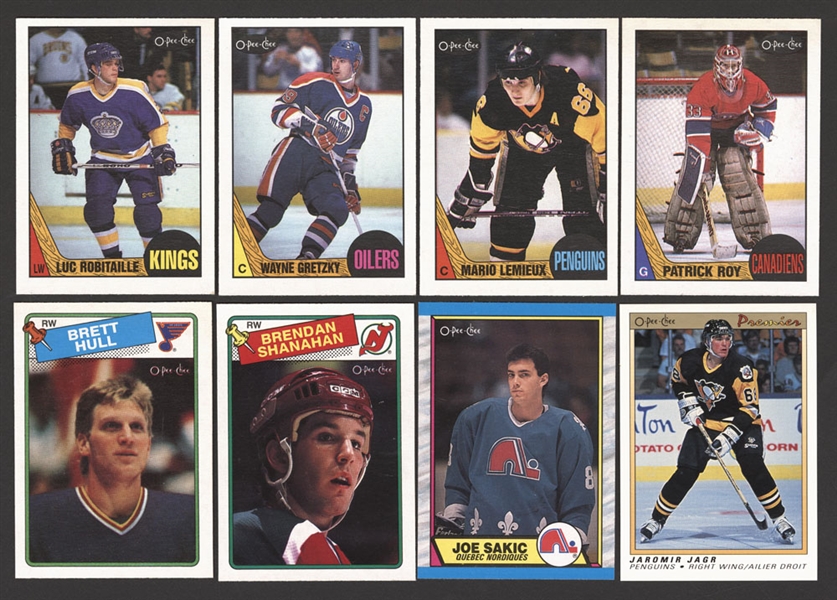 1987-88 to 1992-93 O-Pee-Chee and O-Pee-Chee Premier Hockey Sets (8) Plus 1990-91 and 1991-92 Upper Deck Hockey Sets