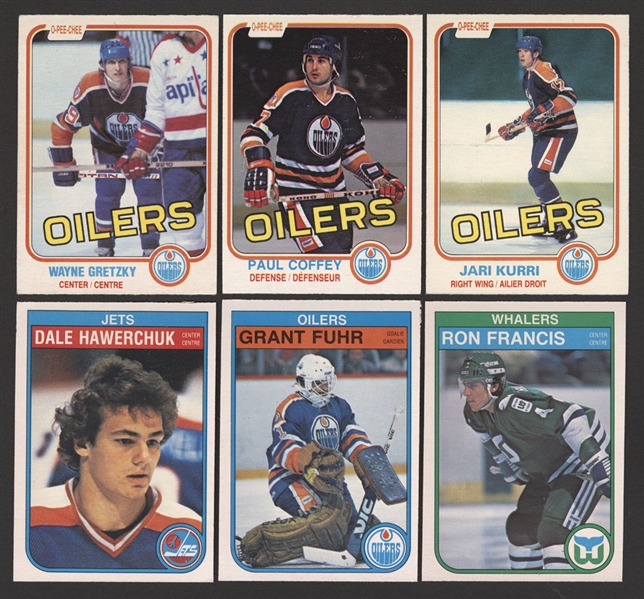 1981-82 O-Pee-Chee Hockey Card Set (with Box & 40 Wrappers) and 1982-83 O-Pee-Chee Set