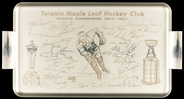 Toronto Maple Leafs 1962-63 Stanley Cup Championship Tray in Original Box