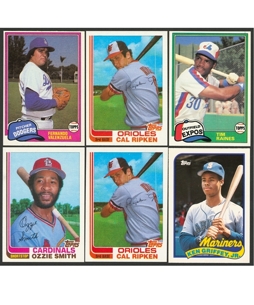 1981-1989 Topps Baseball "Traded" Sets (11) Including 1982 Sets (2) with Cal Ripken Jr.