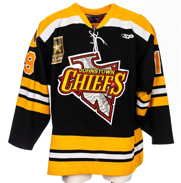 Troy Schwab’s 2009-10 ECHL Johnstown Chiefs Game-Worn Jersey with MeiGray LOA and COR