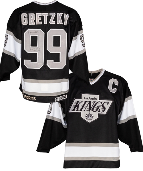 Wayne Gretzky Vintage-Signed Circa 1989-90 Los Angeles Kings Pro-Style Captains Jersey with Letter of Provenance