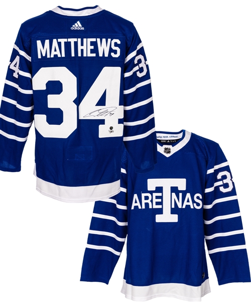 Auston Matthews Signed Toronto Maple Leafs "Toronto Arenas" Adidas Jersey with COA