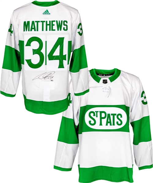 Auston Matthews Signed Toronto Maple Leafs "Toronto St Pats" Adidas Jersey - Fanatics Authenticated 