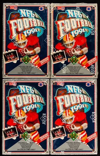 1989-1992 Topps, Fleer, Score, NFL Pacific and Upper Deck Football Wax Boxes, Sealed Factory Sets and Assorted Sets Collection (22)